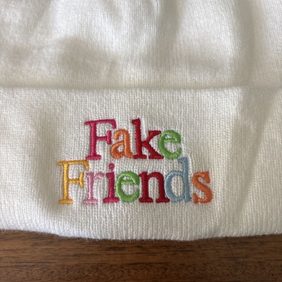 Kith “Fake Friends” Beanie white one size fits all - Picture 4 of 4